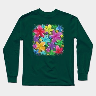 Plumerias Flowers Dream Long Sleeve T-Shirt